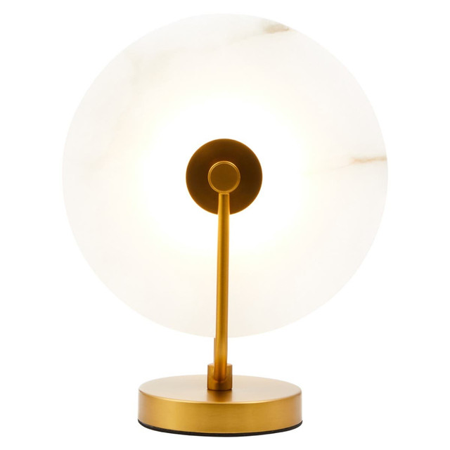 Premier Housewares Waldorf White Marble And Gold Finish Table Lamp