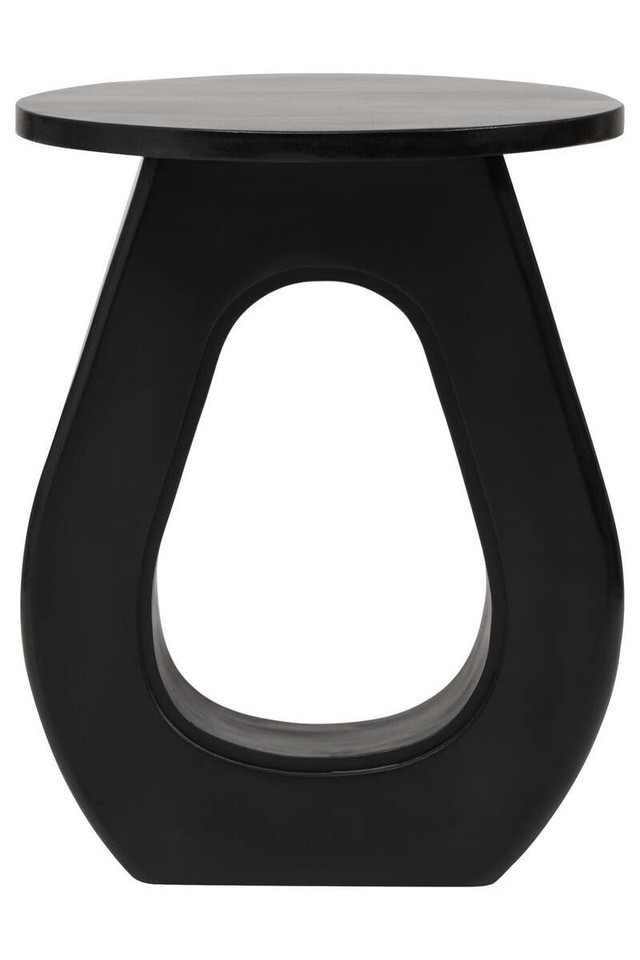 premier housewares Walsa Black Finish Mango Wood Accent Table