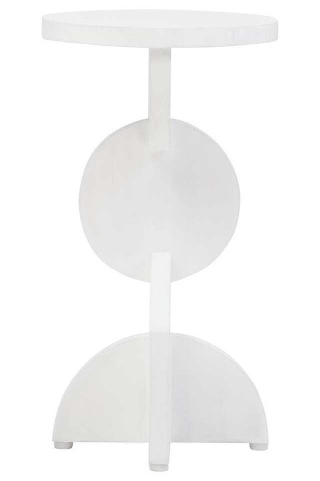 premier housewares Walsa Whitewash Mango Wood Abstract Side Table