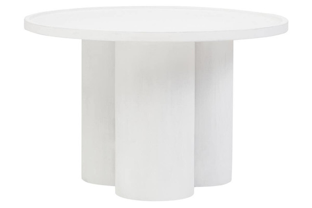 Premier Housewares Walsa Whitewash Mango Wood Column Detail Coffee Table