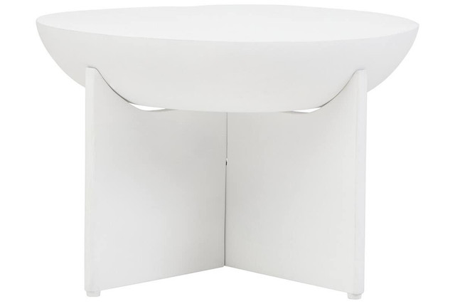 premier housewares Walsa Whitewash Mango Wood Round Coffee Table