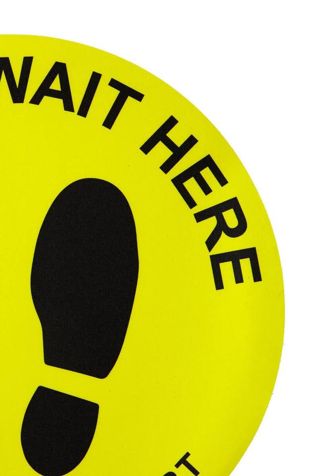 Premier Housewares Warning Floor Sticker Please Wait Here Set Of 4