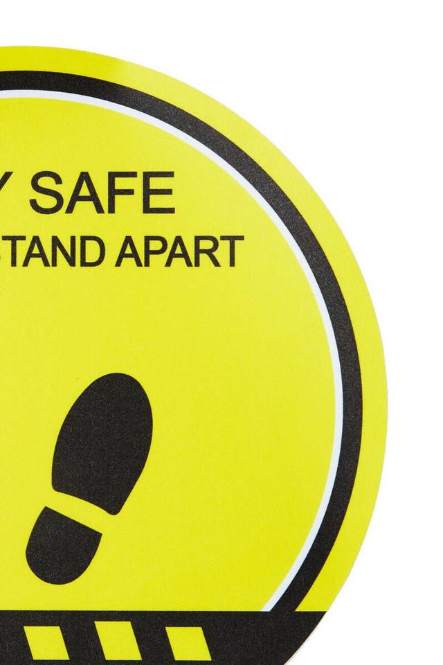 Premier Housewares Warning Floor Sticker Stay Safe Please Stand Apart Set Of 4