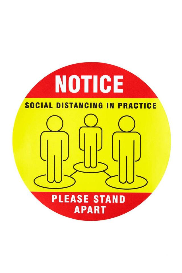 premier housewares Warning Sticker Please Stand Apart Set of 4