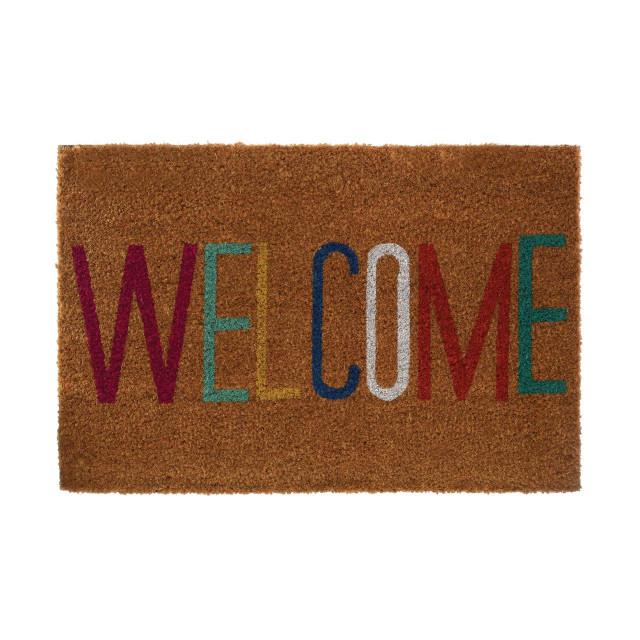 Premier Housewares Welcome Multicolour Coir Doormat