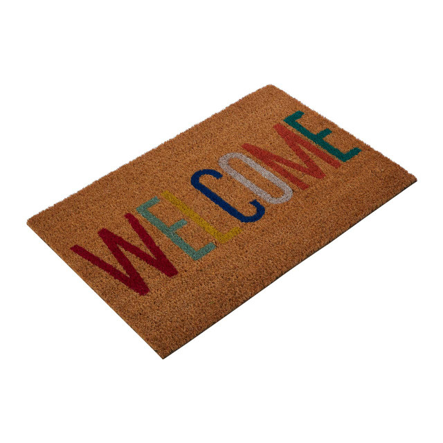 Premier Housewares Welcome Multicolour Coir Doormat