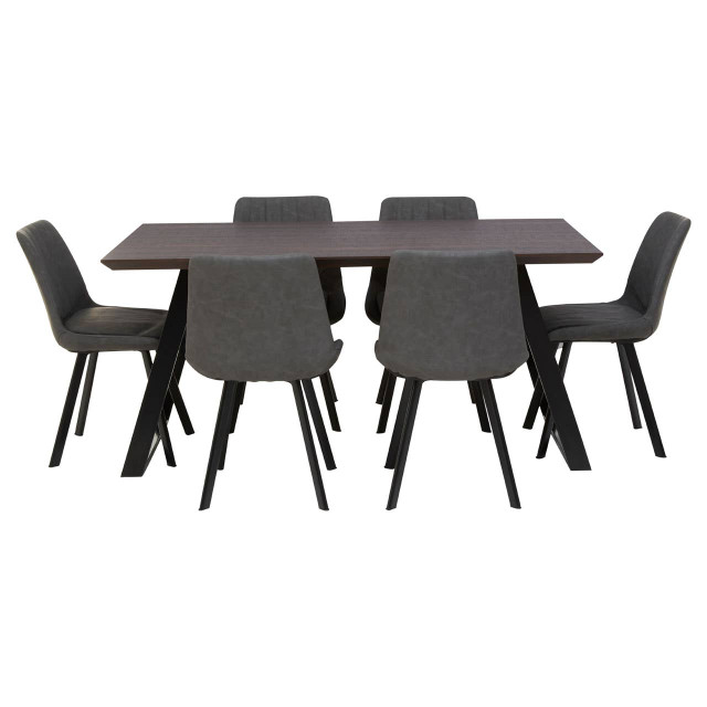 premier housewares Westford Dining Table with 6 Chairs Set