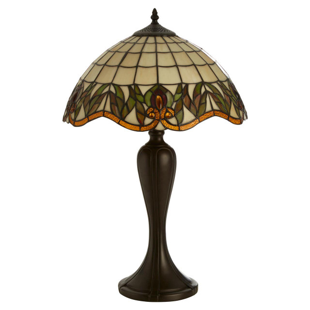 Premier Housewares Wisteria Tiffany Umbrella Shade Table Lamp