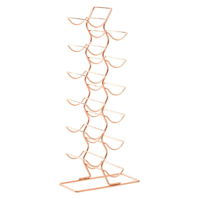 Premier Housewares Wren 12 Tier Wine Rack With Copper Finish