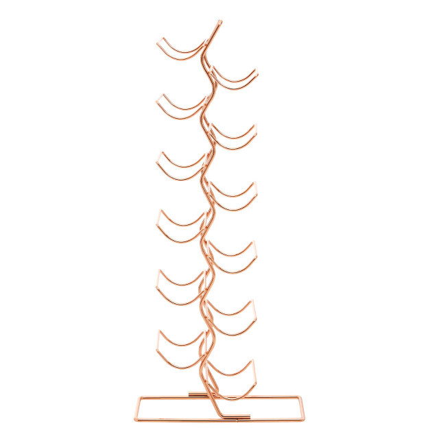 premier housewares Wren 12 Tier Wine Rack With Copper Finish