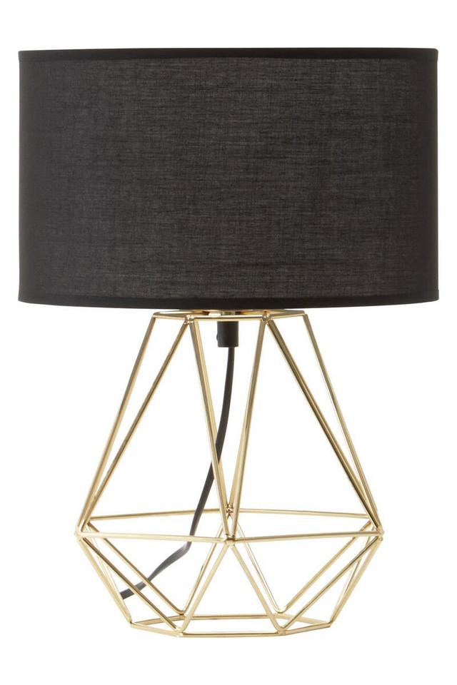 Premier Housewares Wyra Black And Gold Finish Table Lamp