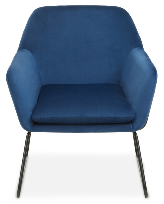 Premier Housewares Xander Midnight Velvet And Black Frame Armchair