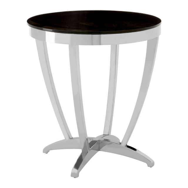 Premier Housewares Yasmin Black Tempered Glass Side Table