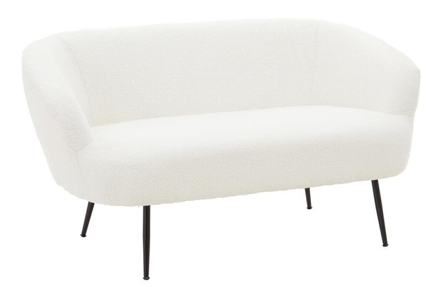 Premier Housewares Yazmin Two Seat Sofa With Black Finish Legs