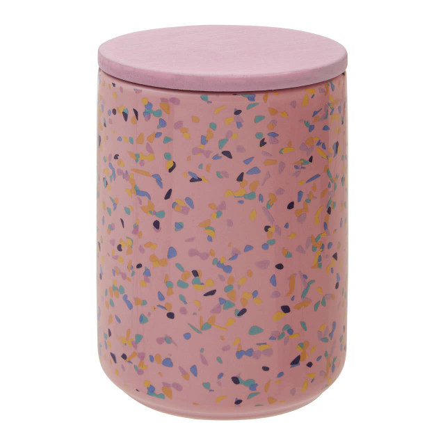 premier housewares Yuki Large Pink Terrazzo Storage Canister