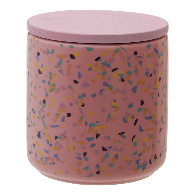 Premier Housewares Yuki Medium Pink Terrazzo Storage Canister