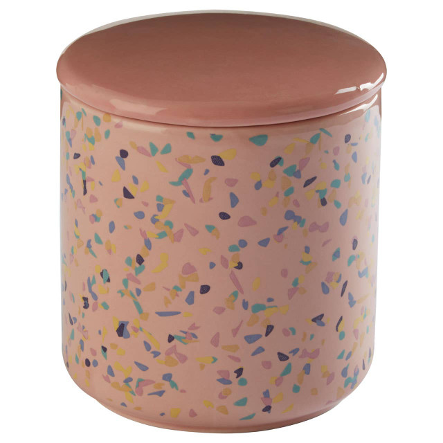 Premier Housewares Yuki Medium Pink Terrazzo Storage Canister