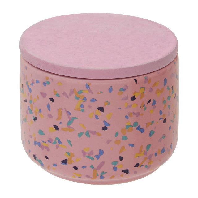 Premier Housewares Yuki Small Pink Terrazzo Storage Canister