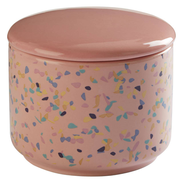 Premier Housewares Yuki Small Pink Terrazzo Storage Canister