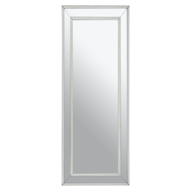 Premier Housewares Yula Rectangular Wall Mirror With Silver Finish Frame