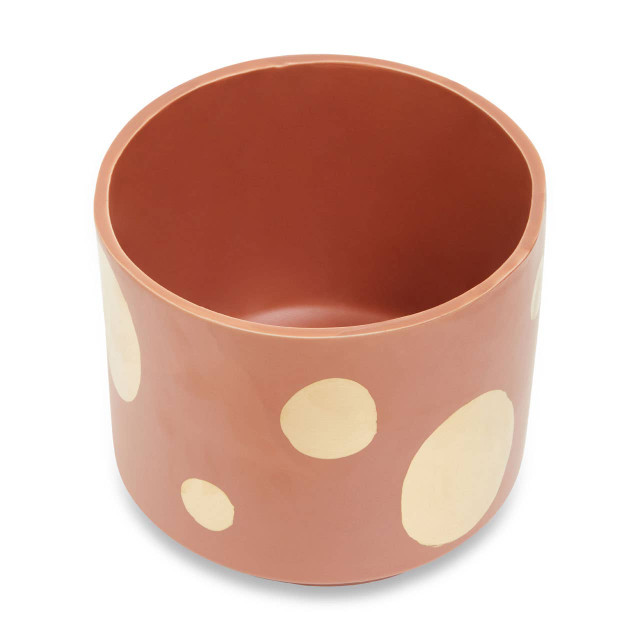 Premier Housewares Yuri Large Terracotta Gold Spotted Planter