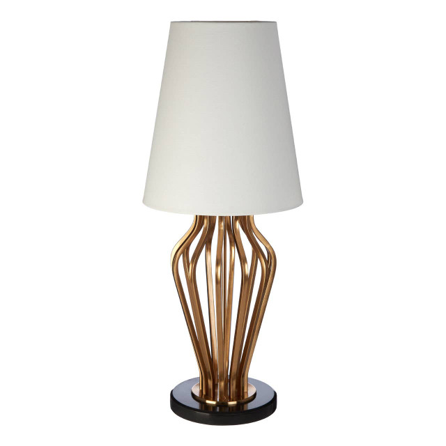Premier Housewares Zada Gold And Black Angular Table Lamp