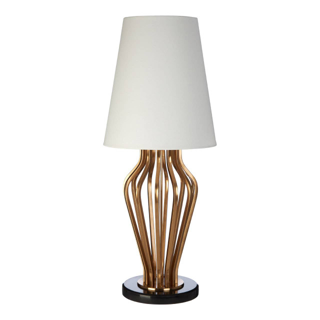 premier housewares Zada Gold and Black Angular Table Lamp