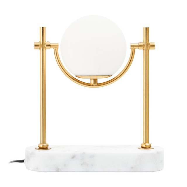Premier Housewares Zalika Marble And Gold Orb Table Lamp