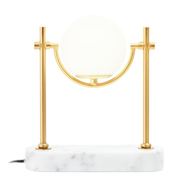 premier housewares Zalika Marble And Gold Orb Table Lamp