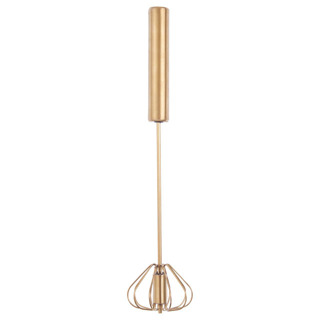 Premier Housewares Zamin Press And Spin Light Gold 26cm Whisk