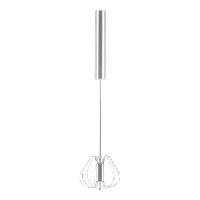Premier Housewares Zamin Press And Spin Silver Finish 26cm Whisk