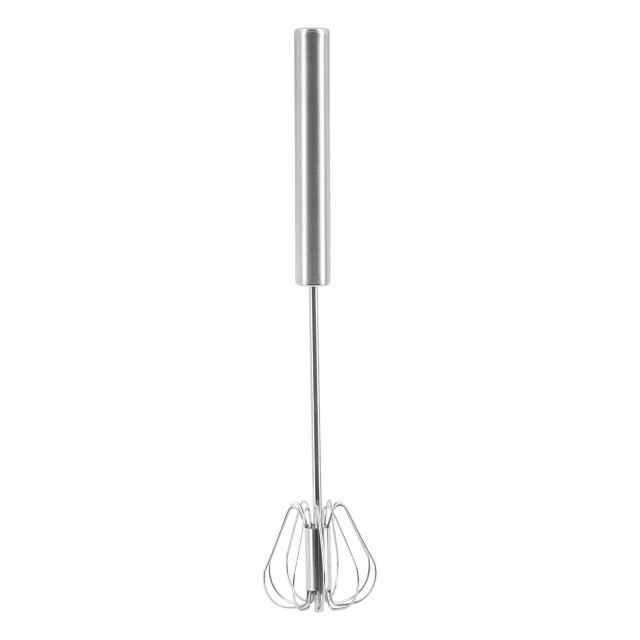 Premier Housewares Zamin Press And Spin Silver Finish 30cm Whisk