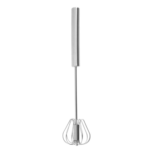 Premier Housewares Zamin Press And Spin Silver Finish 30cm Whisk