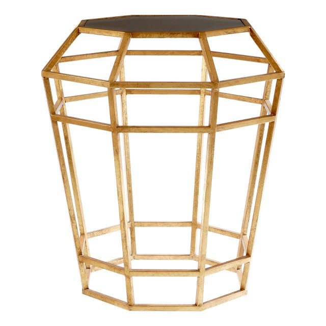 premier housewares Zariah Mirror Top and Geometric Base Table