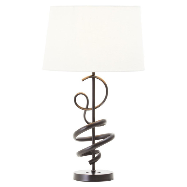 premier housewares Zavi Matte Black Squiggle Table Lamp