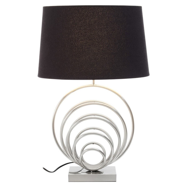premier housewares Zayda Brushed Chrome Sphere Table Lamp