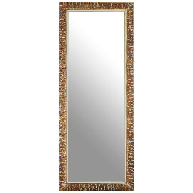 Premier Housewares Zelma Champagne Finish Ridged Wall Mirror
