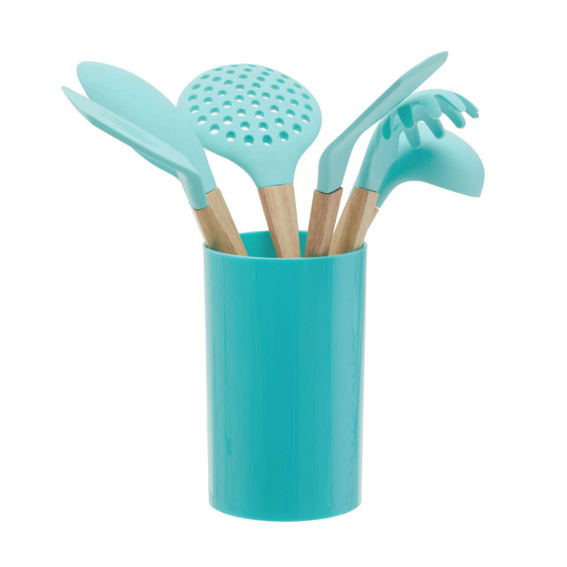 premier housewares Zing 7 Piece Utensil Set in Pastel Green