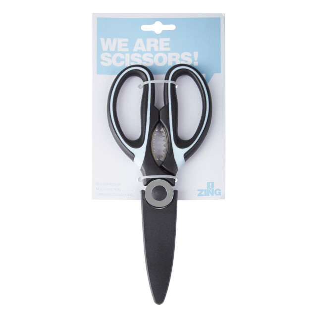 Premier Housewares Zing Black And Pastel Blue Scissors