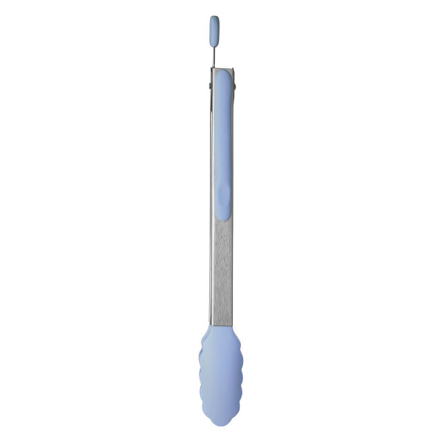 Premier Housewares Zing Light Blue Silicone And Stainless Steel Tongs