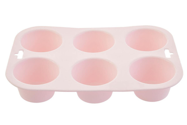 Premier Housewares Zing Pastel Pink 6 Cup Muffin Mould