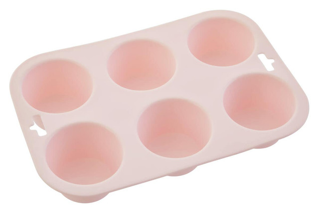 Premier Housewares Zing Pastel Pink 6 Cup Muffin Mould