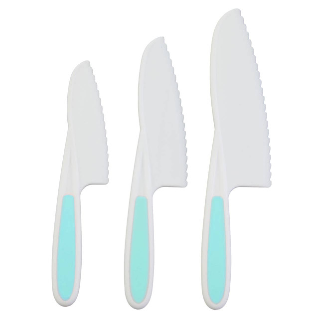 premier housewares Zing Set of 3 Dessert or Salad Knives in Pastel Green