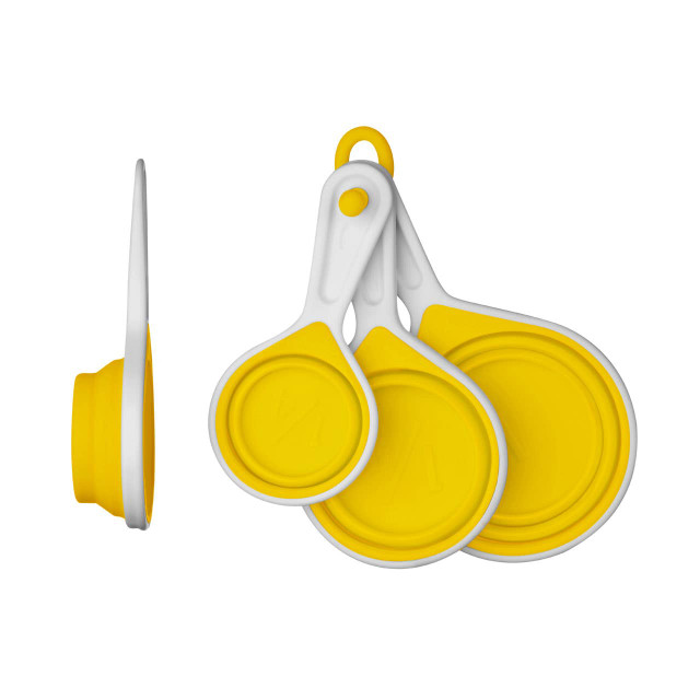 Premier Housewares Zing Yellow Collapsible Silicone Measuring Cups