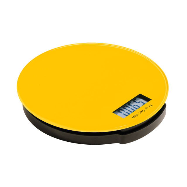 premier housewares Zing Yellow Glass Round Kitchen Scale