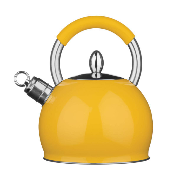 Premier Housewares Zion Yellow 2.4 Ltr Whistling Kettle