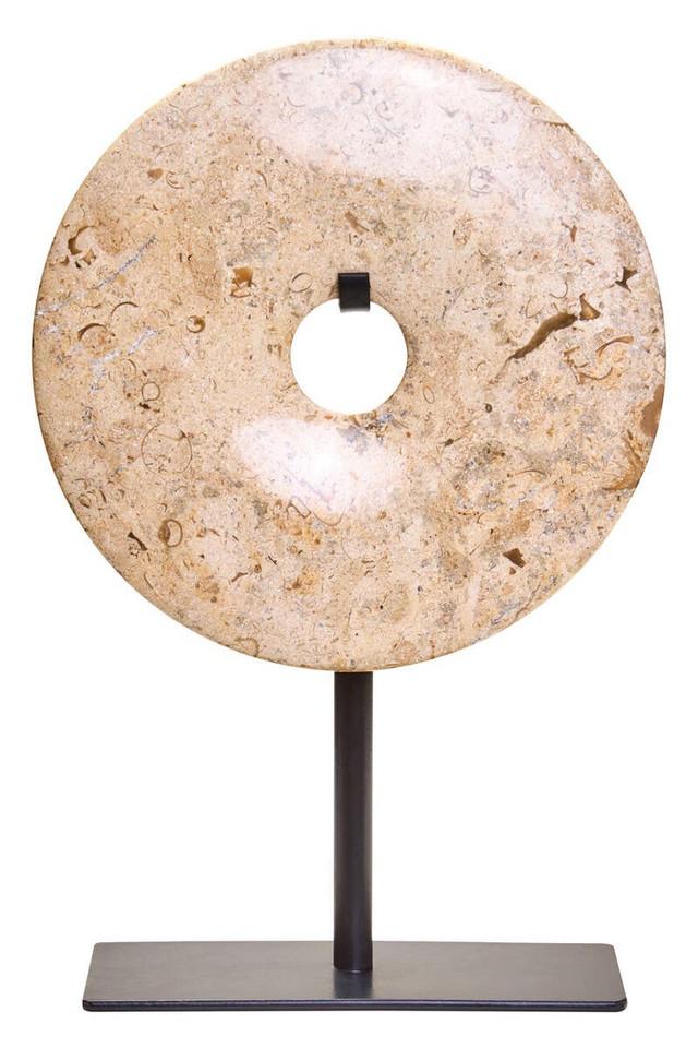 Premier Housewares Zoro Small Natural Speckled Marble Round Dia 20cm Disc Sculpture