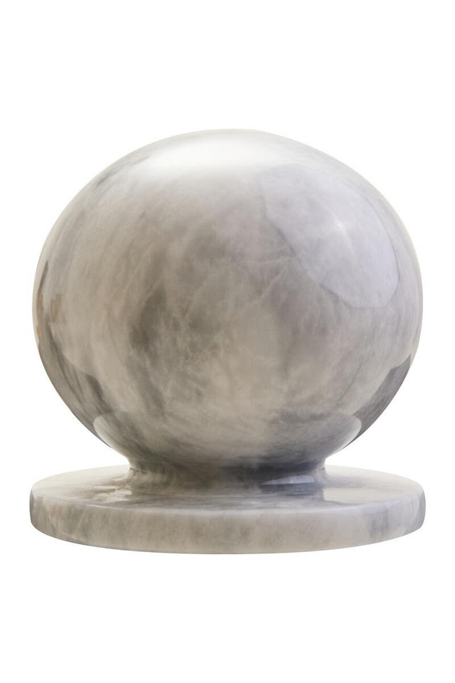 Premier Housewares Zoro White Marble Ball Sculpture