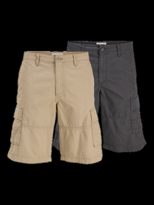 premium by jack & jones 2-pack Loose Fit Cargo shorts Grey / Crockery