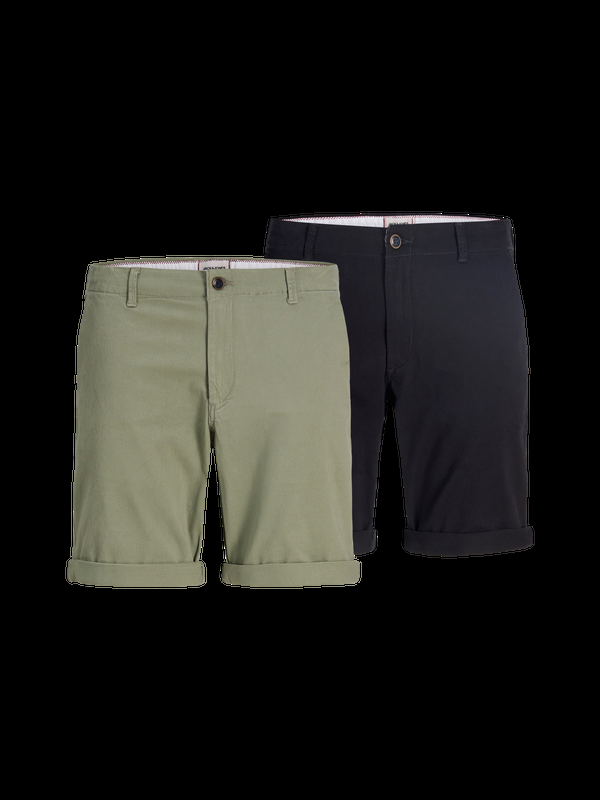 Premium By Jack & Jones 2-pack Regular Fit Chino Shorts Black / Black